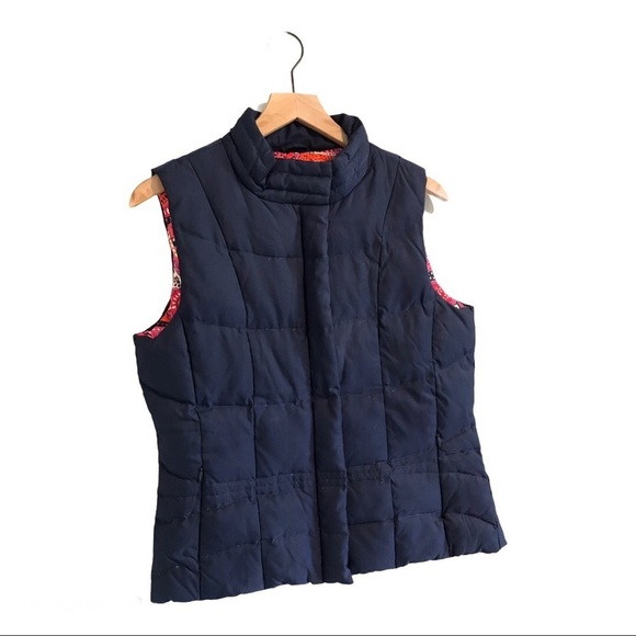 Lilly Pulitzer Jackets & Blazers - Lilly Pulitzer Reversible Navy Mave Puffer Vest